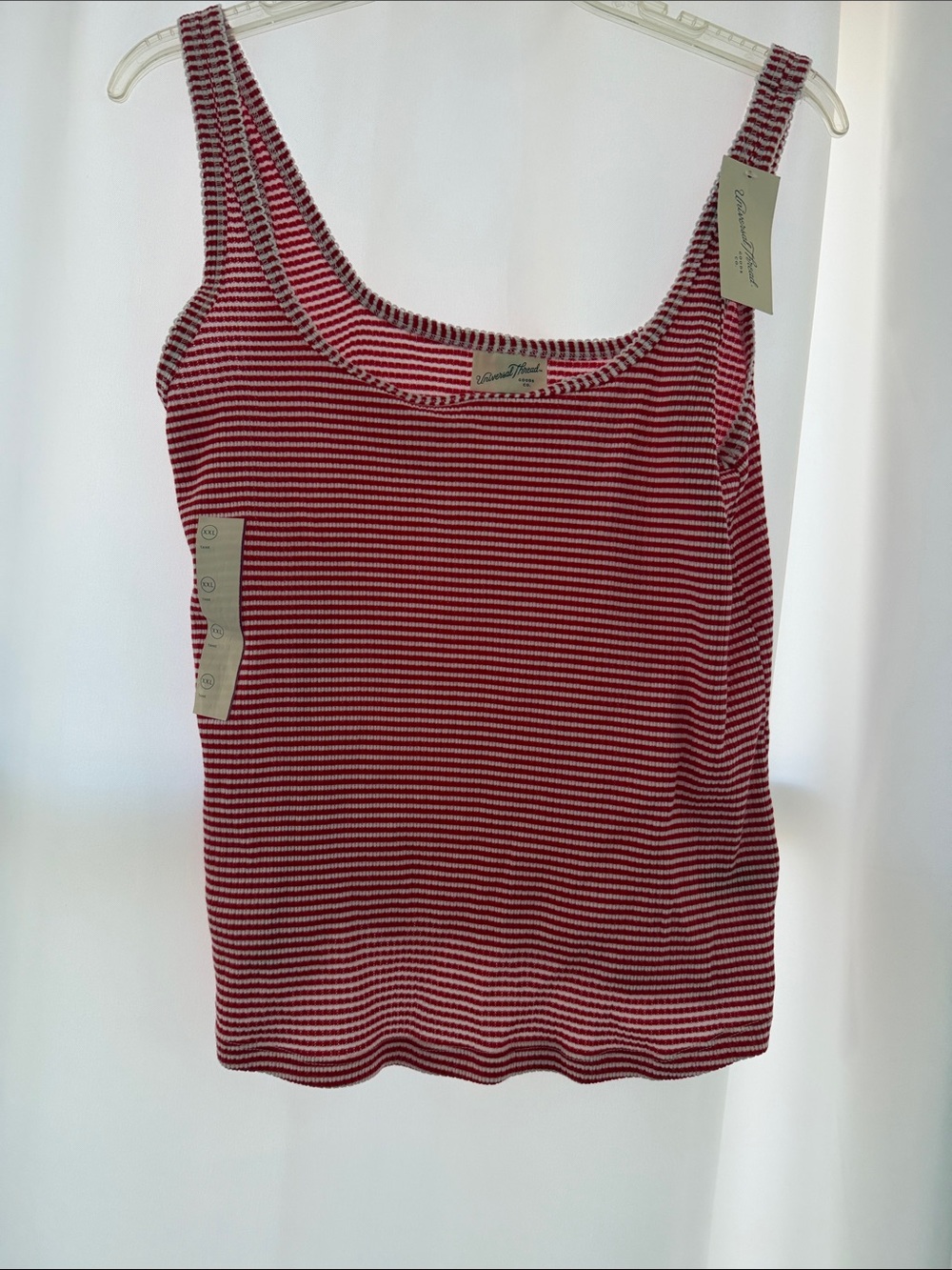Universal Thread Red & White Striped Tank Top